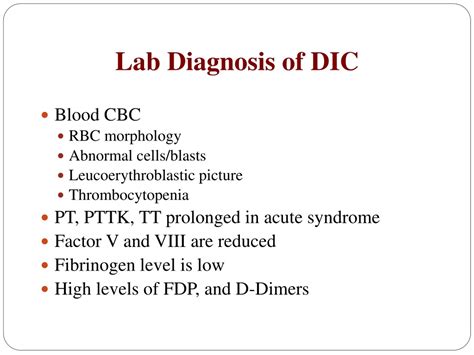 dic workup|dic lab findings.